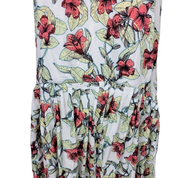 Free People Floral Backless Dress. White M - Picture 5 of 13